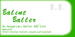 balint baller business card